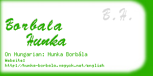 borbala hunka business card