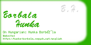 borbala hunka business card